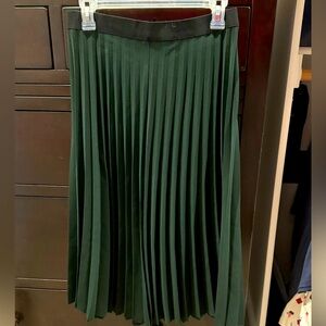 ▶️ Everlane ◀️ The Pleated Midi Skirt In Forest Green Size 4